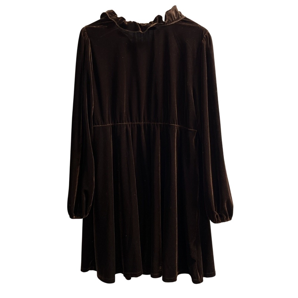 Rustty Dustty Dress Brown Velvet Floral‎ Embroidered Size 4XL Western Cowgirl - Picture 2 of 16